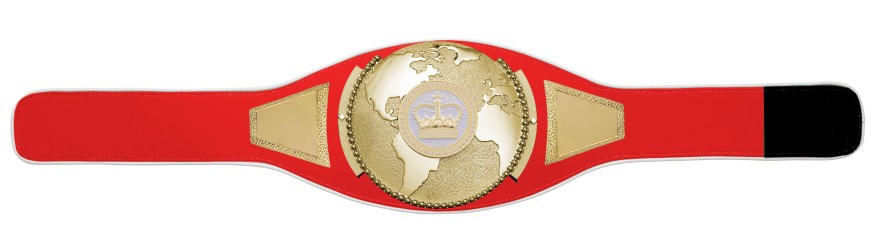 CHAMPIONSHIP BELT PROGLOBE/G/WHTGEMG - AVAILABLE IN 6+ COLOURS